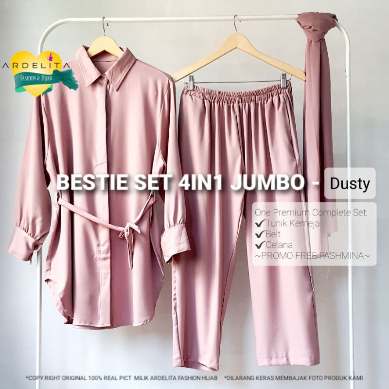 &lt;&lt;BISA JUMBO&gt;&gt;ORI BESTIE SET PREMIUM/SETCEL BUMIL BUSUI FRIENDLY/SET OOTD HIJAB PAKET HEMAT LENGKAP