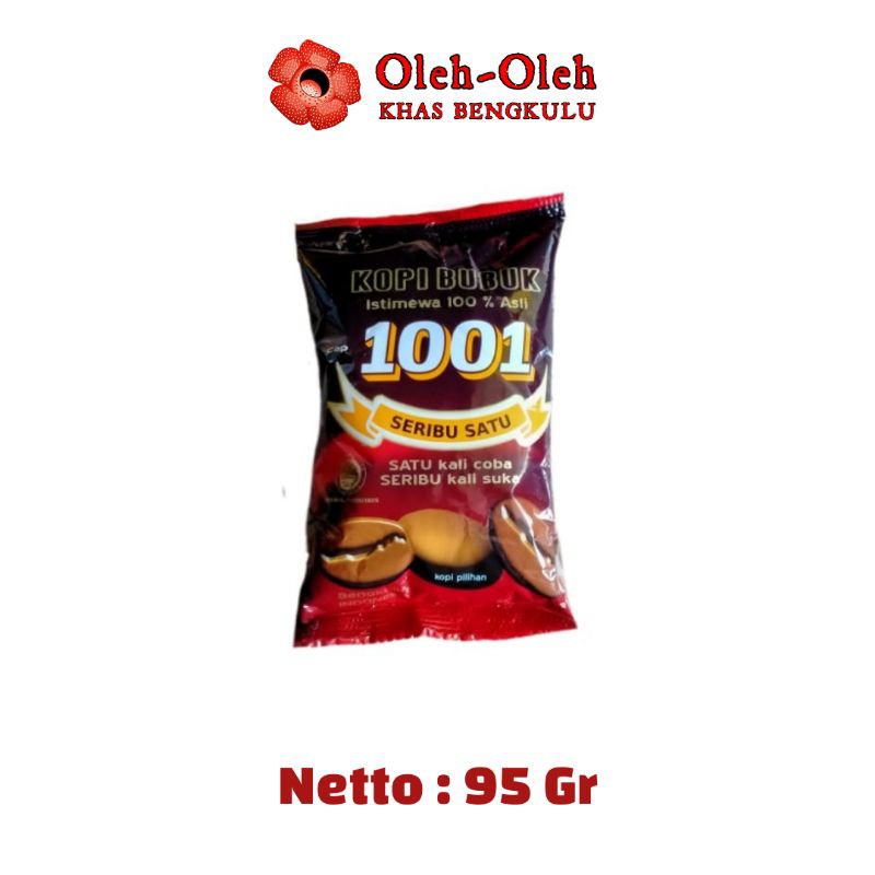 KOPI ROBUSTA 1001 BENGKULU/ NETTO 95 gr / OLEH OLEH KHAS BENGKULU / MAKANAN KHAS BENGKULU