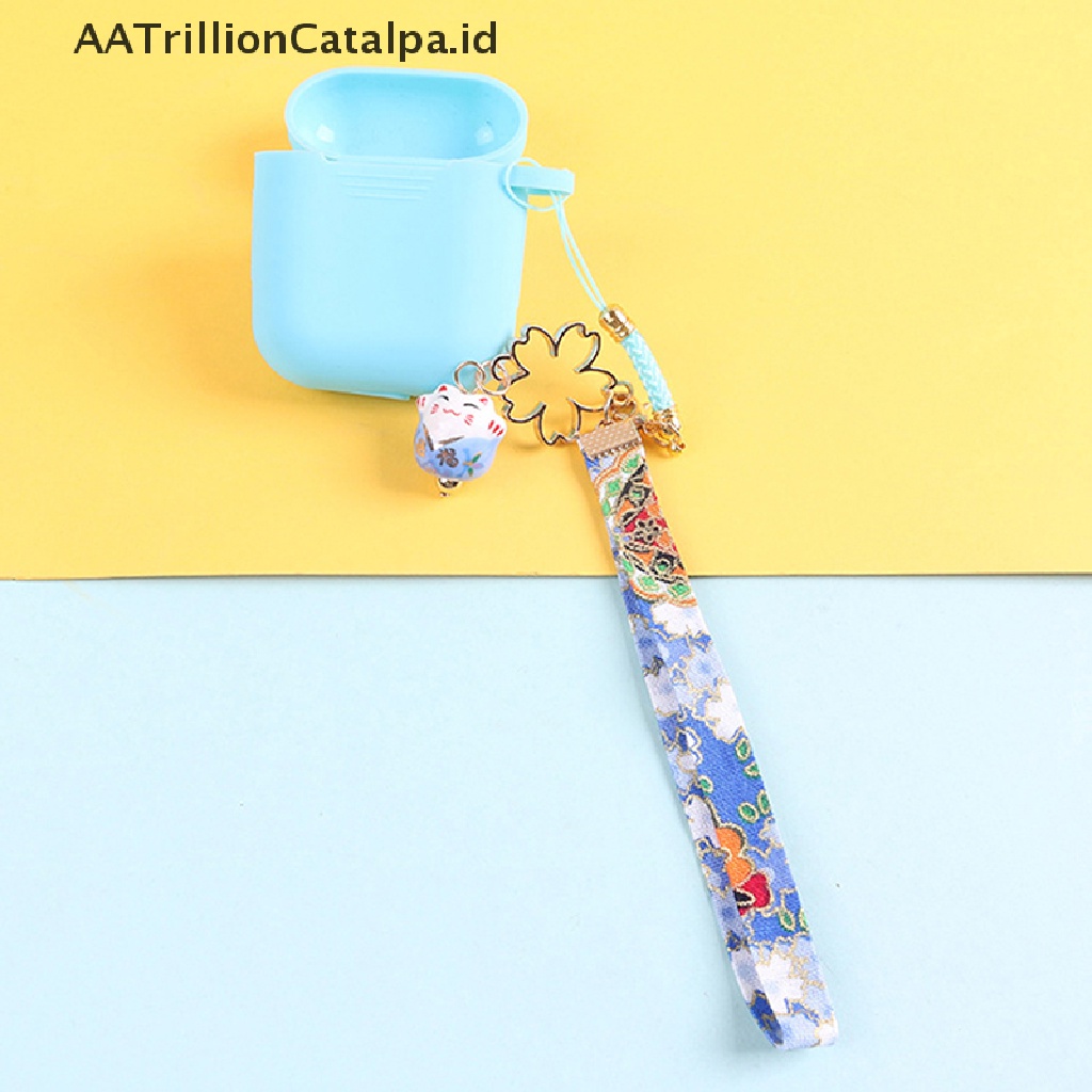 Aatali Lanyard Motif Kucingbungalonceng Gaya Jepang Untuk Smartphone