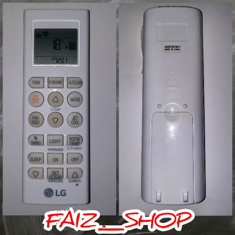 Remote AC LG  Hercules Jetcool AKB73975611 Second Original Free Baterai