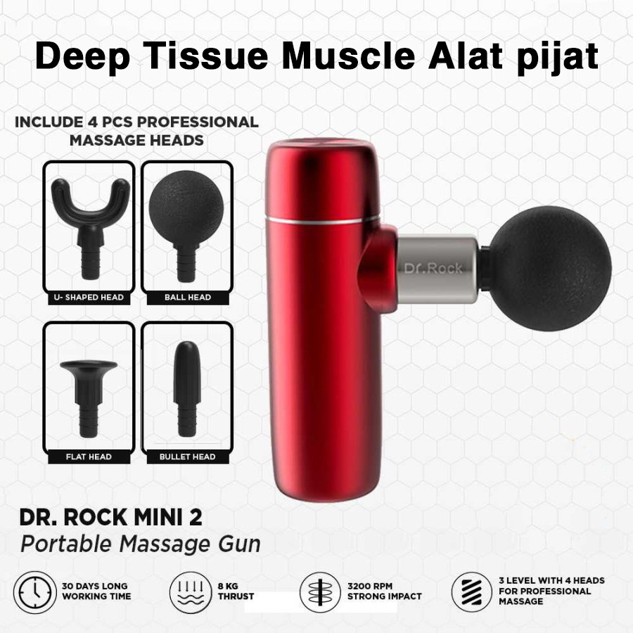 Alat Pijat Getar Mini [B] Otot Badan Elektrik Fascial Massage Gun