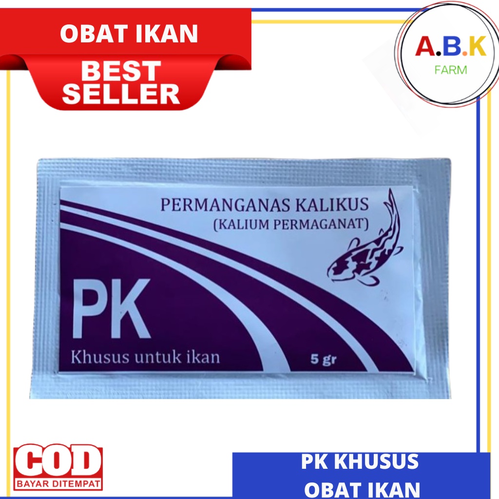 PK KHUSUS OBAT IKAN PERMANGANAS KALIKUS UNTUK IKAN 5 gr
