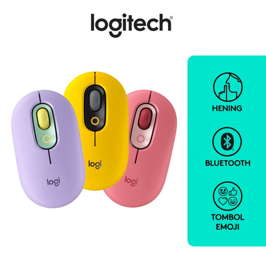 Logitech POP Mouse Wireless Bluetooth Silent Emoji Keys
