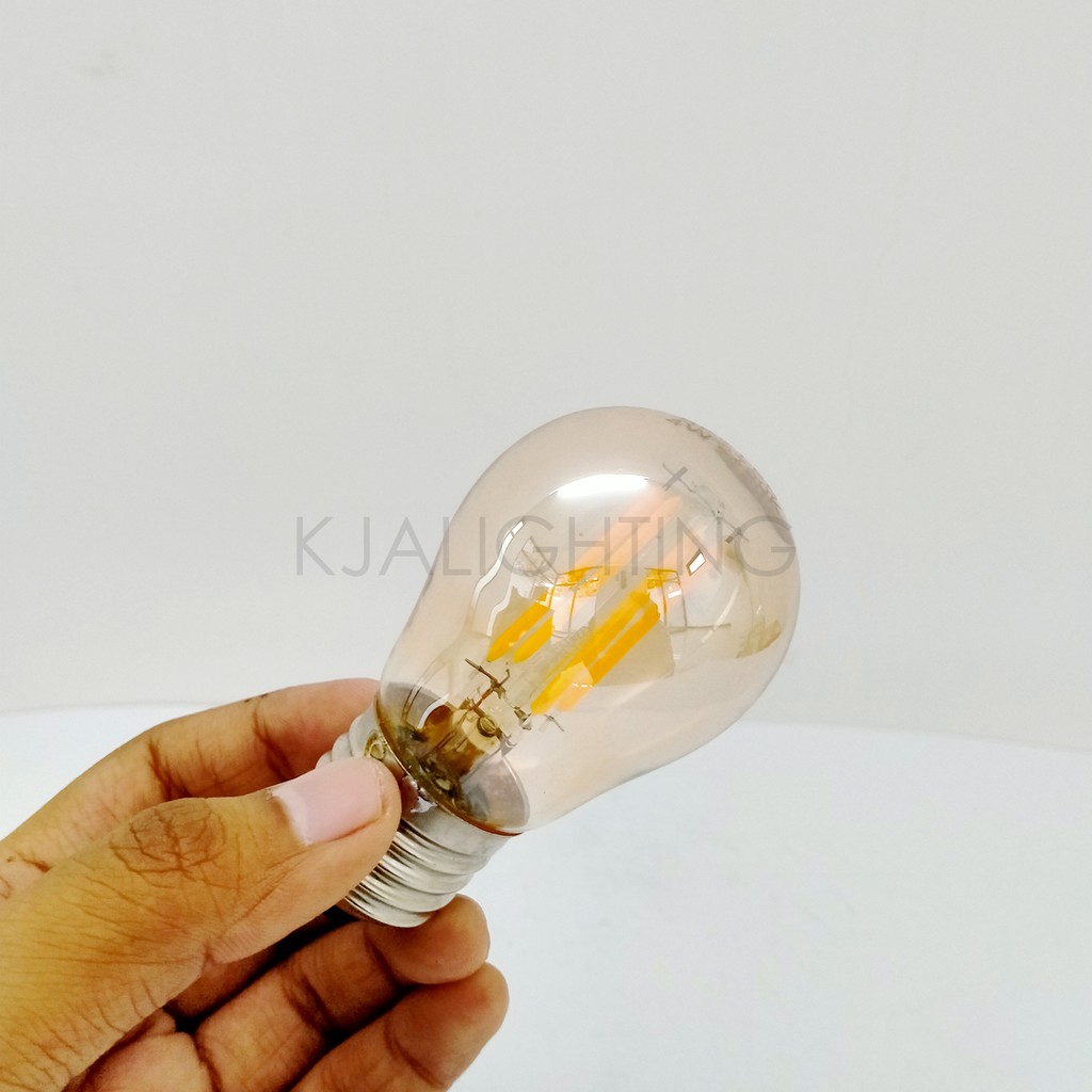 Lampu bohlam edison filament Led 2W G45 Kuning pijar vintage decorasi