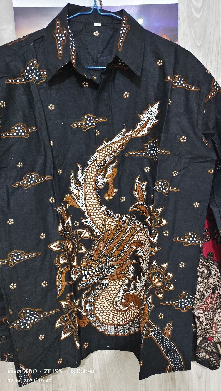 Baju Batik Pria Slimfit Big Size M L Xl Xxl Atasan Kemeja Batik Lengan Panjang Original