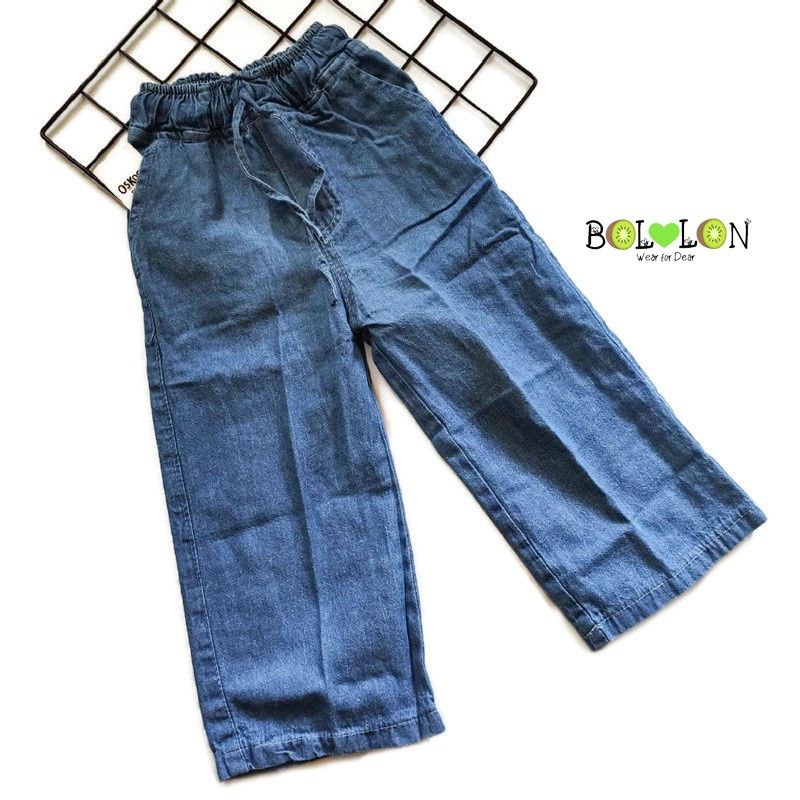 KULOT JEANS ANAK/CELANA KULOT ANAK JEANS WASHED KISARAN USIA 6-13TAHUN