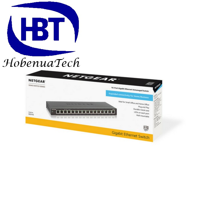 Netgear GS316 Switch Hub 16-Port Gigabit Ethernet