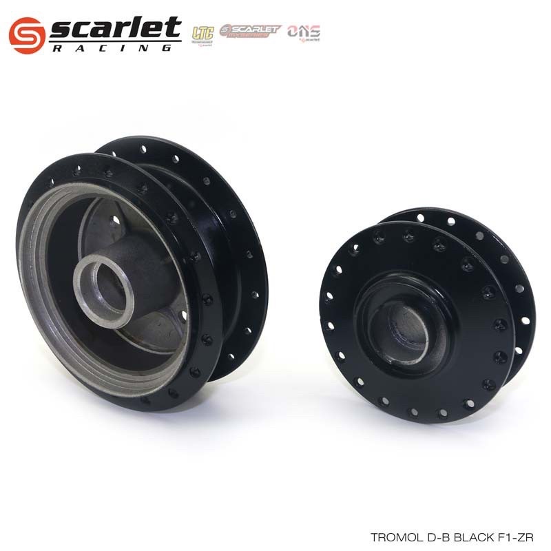 Scarlet Racing - Tromol Trombol Hub Depan Belakang Black Chrome F1ZR , FIZR , FORCE1