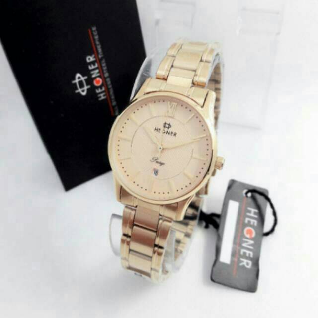 JAM TANGAN CEWEK/WANITA HEGNER RANTAI ROSE GOLD ORI GARANSI INTERNASIONAL ANTI AIR ELEGANT...