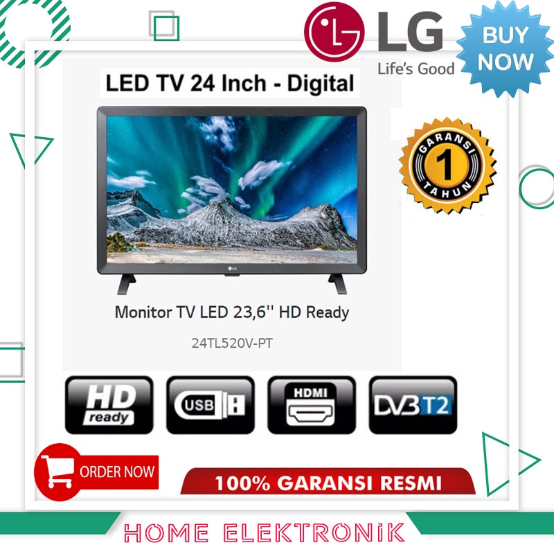 TV LED LG DIGITAL 24 Inch 24TL520V-PT MONITOR DAN TV