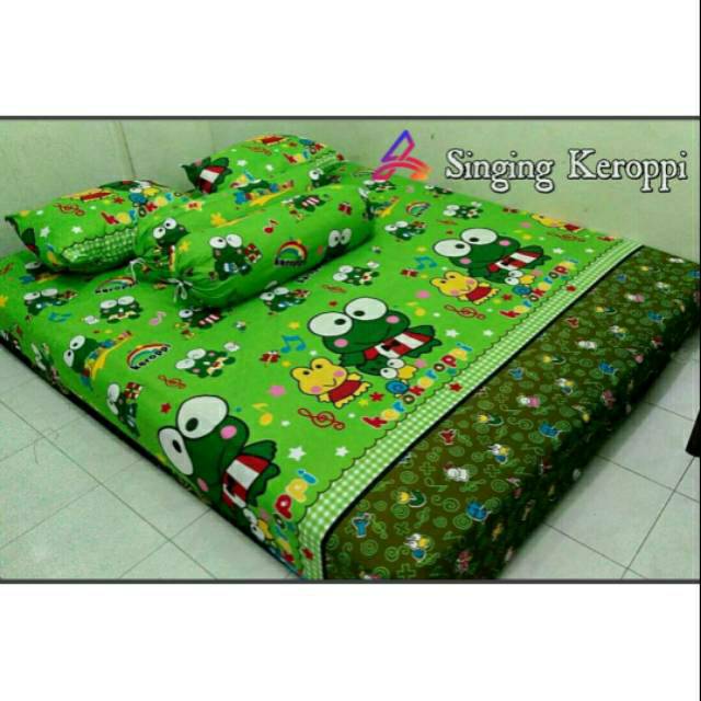 Sprei ukuran 180 x 200 cm  2 Sarung Bantal 1 Sarung Guling