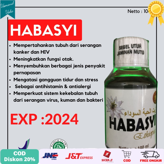

◾COD◾ HABASYI Ethiopia 100ml -Habbasyi Habbatussauda Cair|Minyak Habatusauda