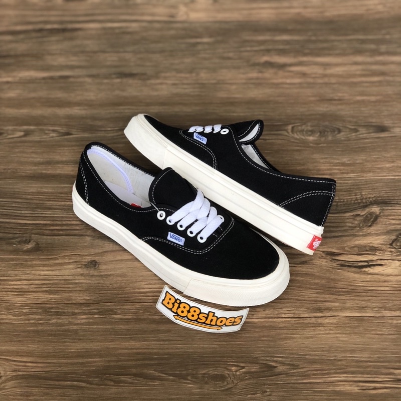 ( PROMO BAYAR DI TEMPAT ) Sepatu vans autentic og black white sneakers pria wanita