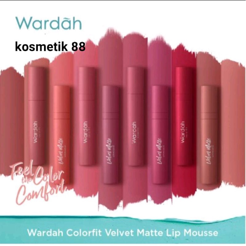 LIPSTIK WARDAH VELVET MATTE LIP MOUSSE COLORFIT LIP CREAM/LIPSTIK MATTE/ LIPSTIK WARDAH/LIPSTIK COLO