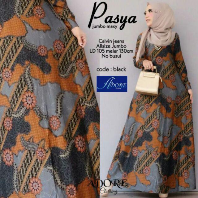 Baju Gamis Ld 120 130 Motif Batik Raqila Arista Gamis Ibu