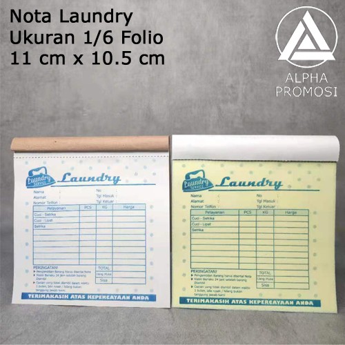 

Buku Nota Laundry Kecil 2 Ply NCR Polos Nota Olshop Nota Kontan Murah 50 Lembar Nota Mini