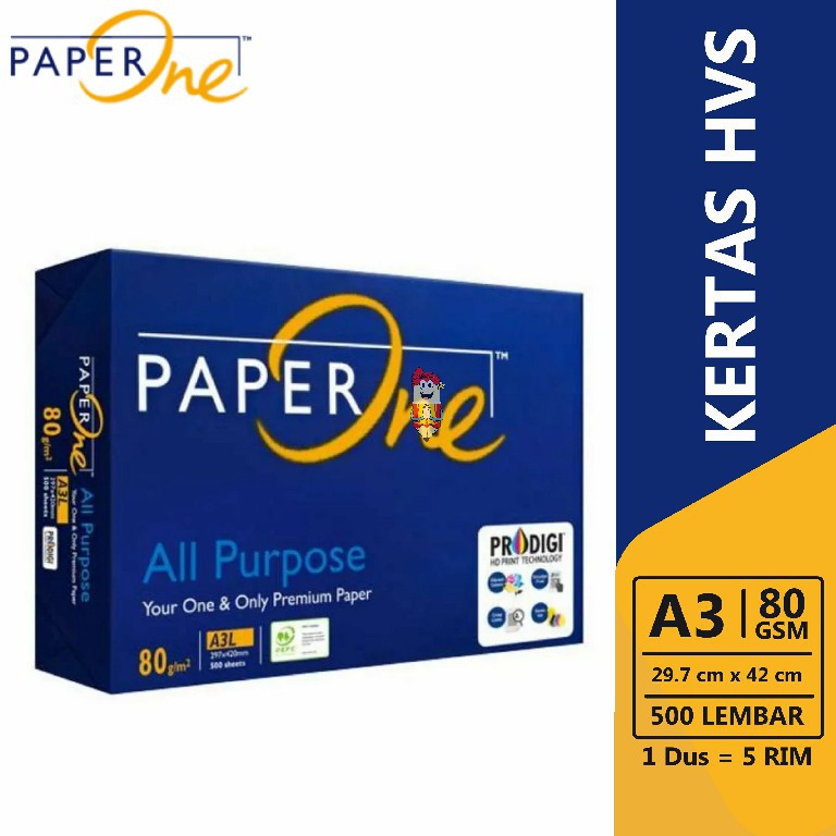 

Kertas HVS A3 PaperOne 85 gsm