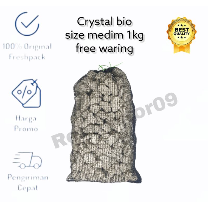 Crystal Bio Size M (Medium) 1 kg, free waring Media Filter Aquarium Kolam