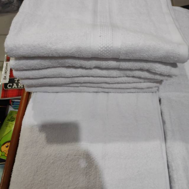 HANDUK PUTIH HOTEL SUPER PREMIUM 5 STAR, BATH TOWEL 70 X 140 / HANDUK PREMIUM  PUTIH KATUN, SERAPAIR