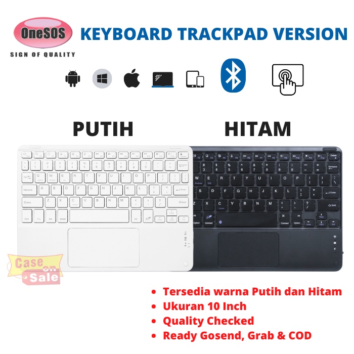 Keyboard TouchPad Bluetooth 10 Inch Portable For Android IOS Tablet Windows Smart TV