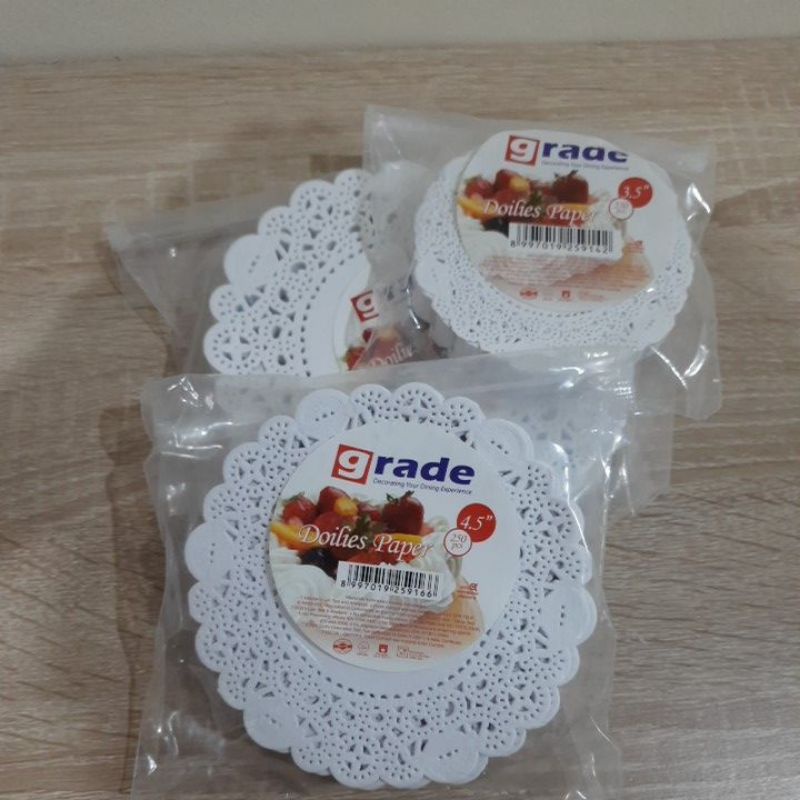 

Doilies Paper 3.5 - 4.5 - 5.5 inc isi 250 / Doily Paper / Doyley paper / Alas Kue Renda hajatan