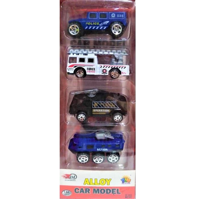 Mainan Die Cast Set - Police Series - Alloy Car Model