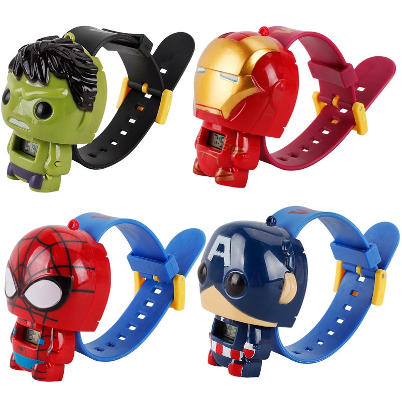 Super Hero Watch Avengers Cartoon Captain America Spiderman Electronic Watch