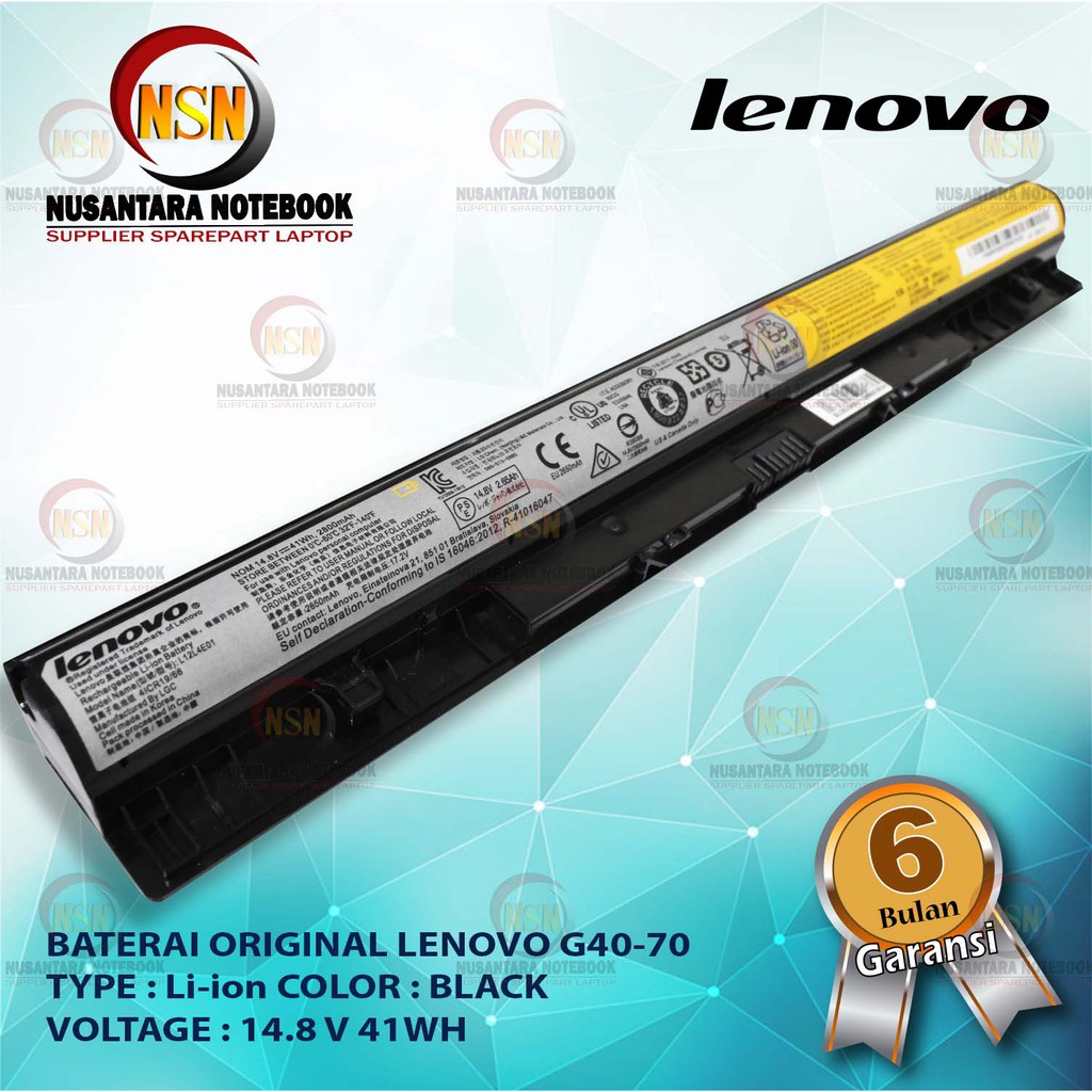 Baterai Original Lenovo G40 G40-30 G40-45 G40-70 G40-80 G50-45 Z40-70