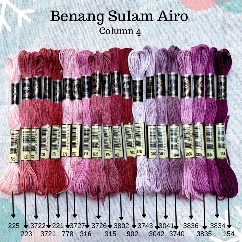 AIRO - Benang Sulam Airo (mirip DMC) Colum 4