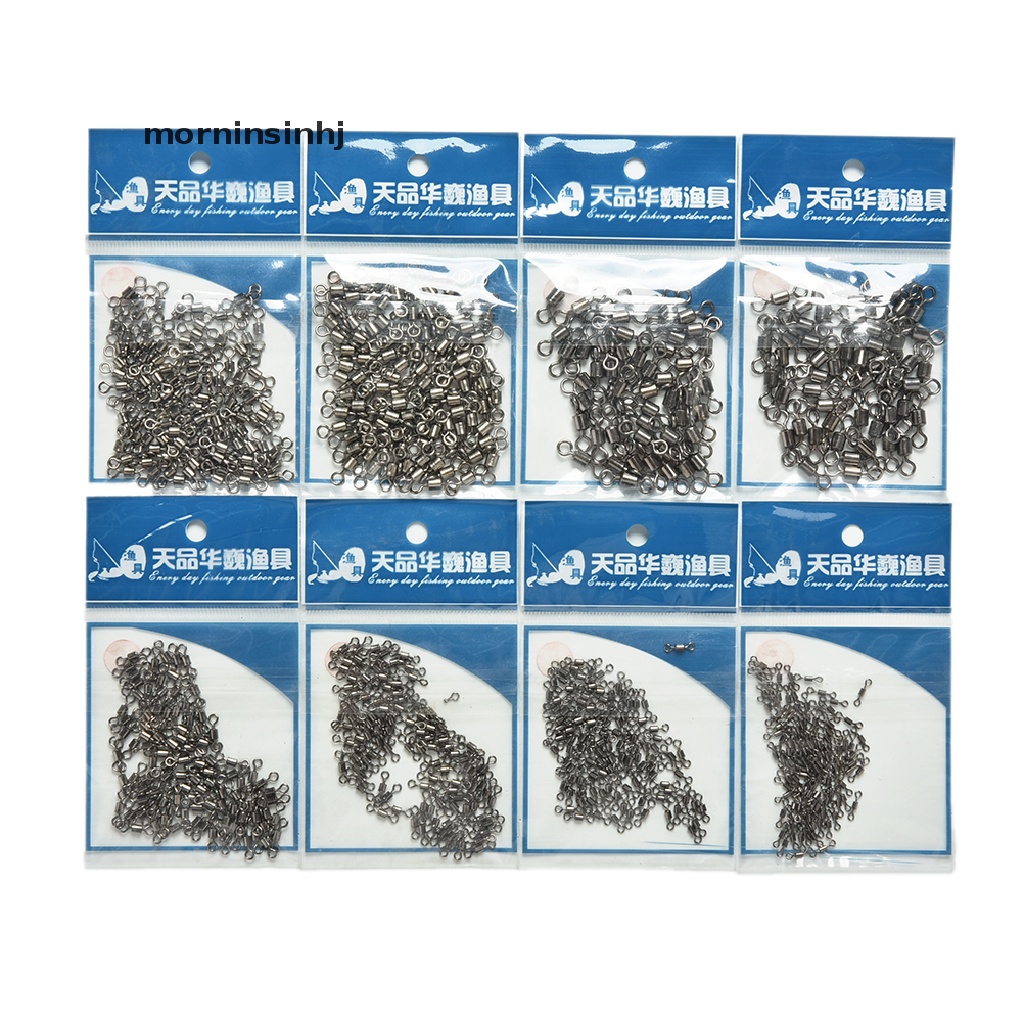 Mornin 100pcs Kilikili Pancing Rolling Swivel Untuk Memancing Di Laut