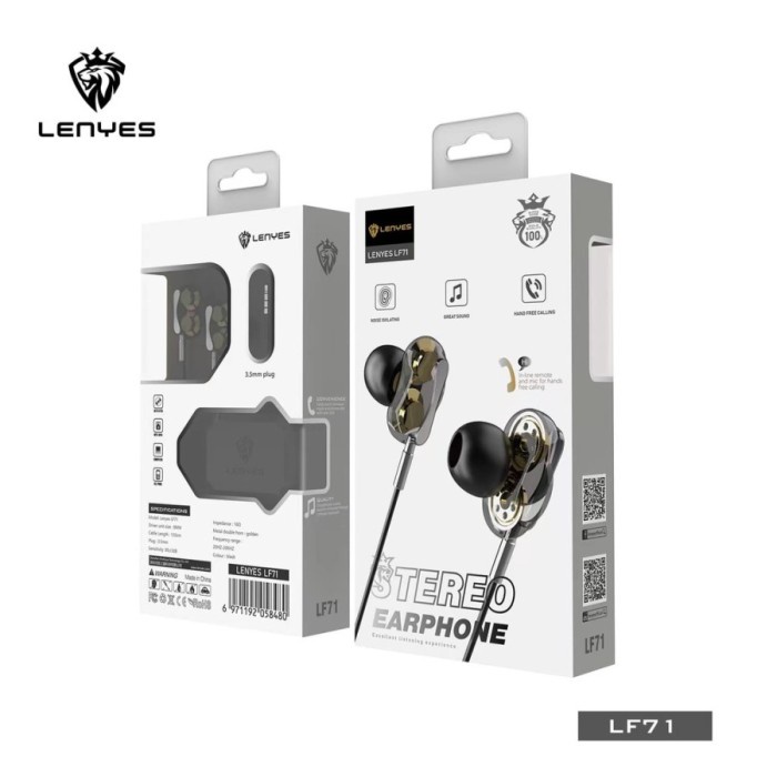 LF71 Headset LENYES LF71 AUX Besi Kepala Besi Handsfree Earphone Grosir