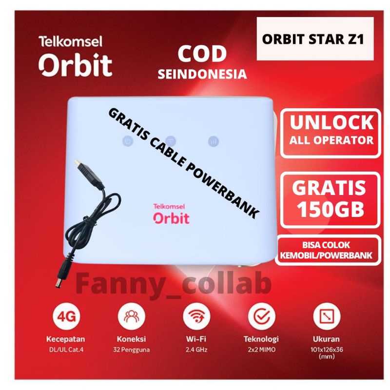 MODEM ORBIT STAR Z1 TELKOMSEL ORIGINAL GRATIS KUOTA 150GB