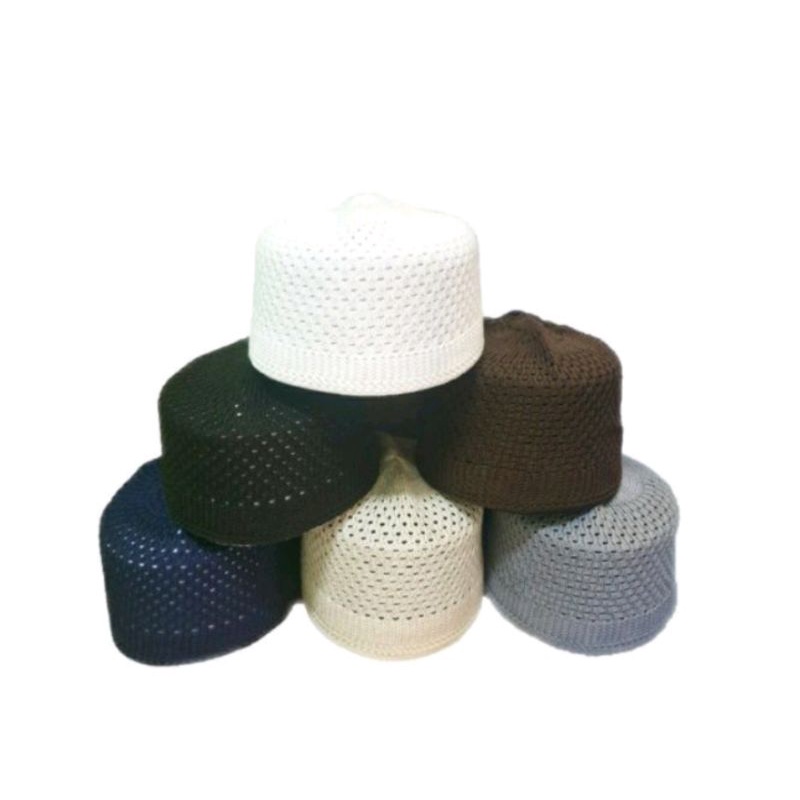 Peci rajut sholat, oleh-oleh haji, umroh