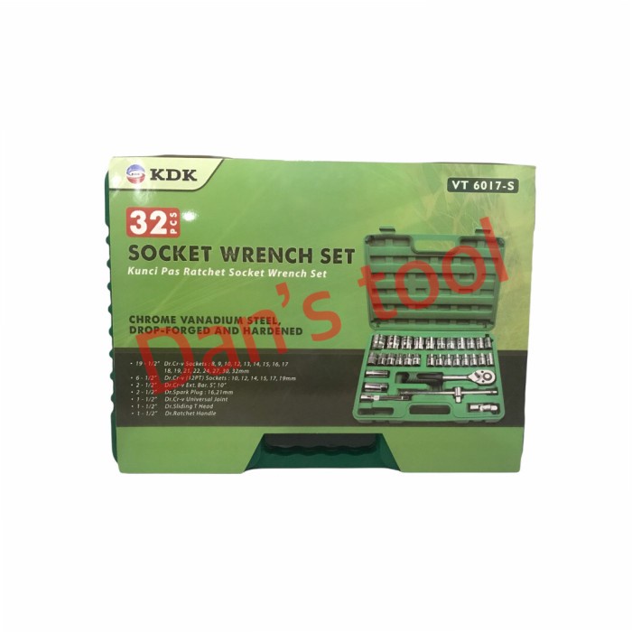 Kunci Sock 32 Pcs - Socket Wrench Set 32 Pcs 8-32 mm