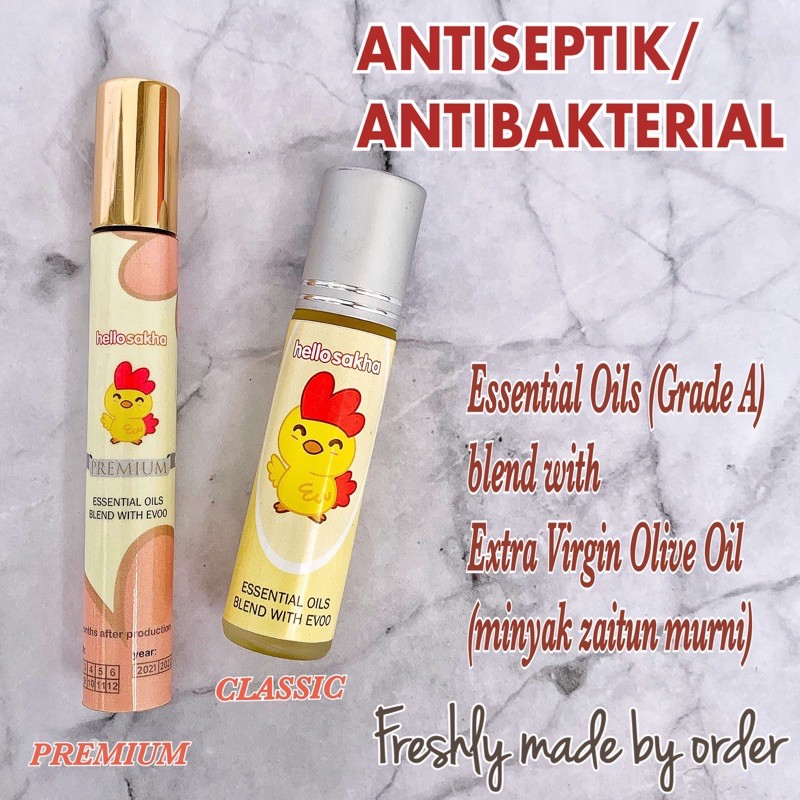 HELLOSAKHA ANTISEPTIK &amp; ANTIBAKTERIAL Essential Oil Evoo. Obat herbal alami anak cegah virus sakit