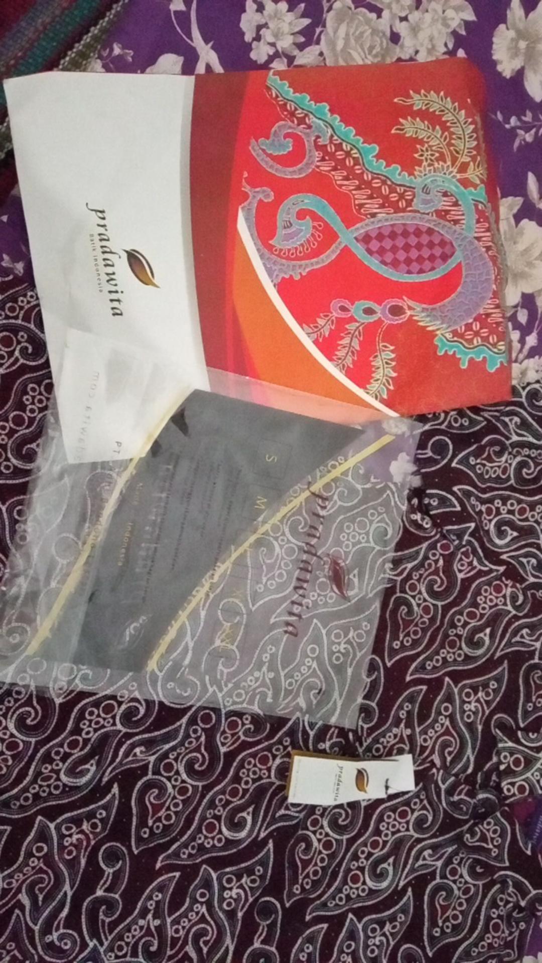 Pradawita Batik Kemeja Slim Fit Aster 4b-merah