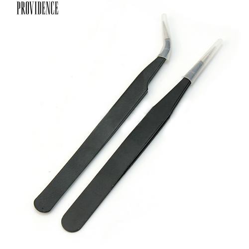 [Bayar Di Tempat]  2 Pcs Pinset Lurus Curved untuk Nail Art Extension Bulu Mata Nipper Memilih Alat