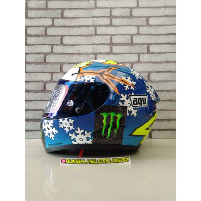 KYT Falcon 2 repaint winter test motoGP VR46 snowman bkn vendetta 2