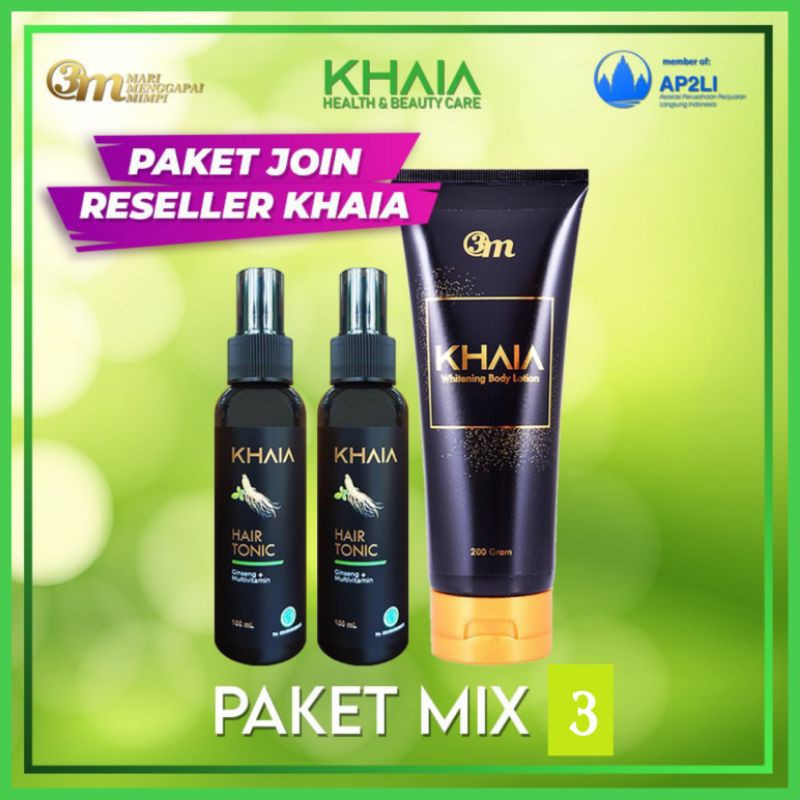 PAKET MURAH MERIAH BPOM JOIN MEMBER KHAIA 100% ORIGINAL KHAIA PAKET MIX 3