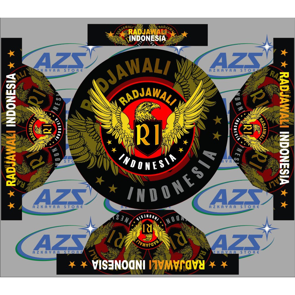 STIKER DECAL PRINT SANGKAR TEBOK LOVEBIRD UNIVERSAL MOTIF RAJAWALI