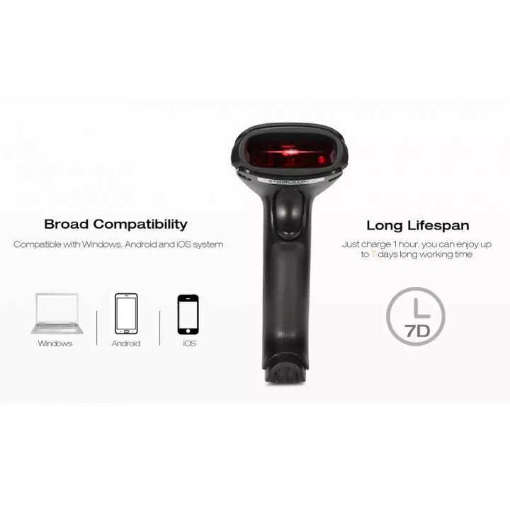 ZADSCAN BP9502BL Bluetooth Wireless Barcode Scanner