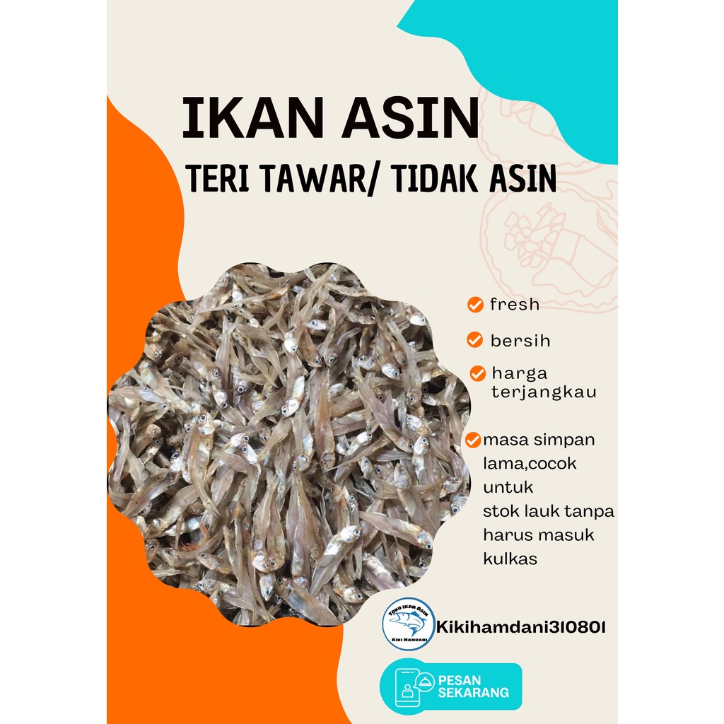 

Teri Tawar/Tidak Asin Kering 500gr Termurah