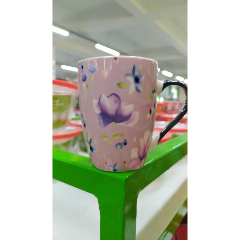 RESTOCK mug/cangkir keramik motif bunga