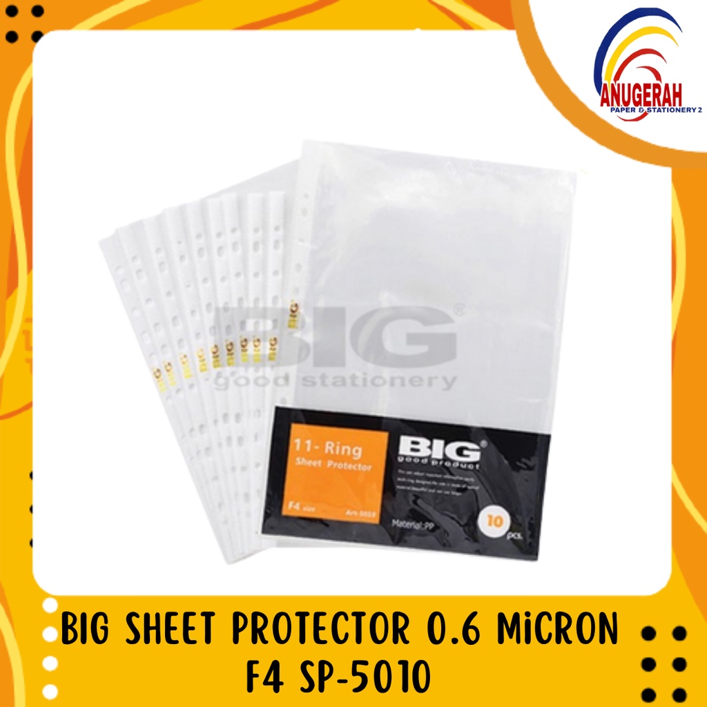 

BIG SHEET PROTECTOR 0.6 Micron F4 SP-5010 (SET)