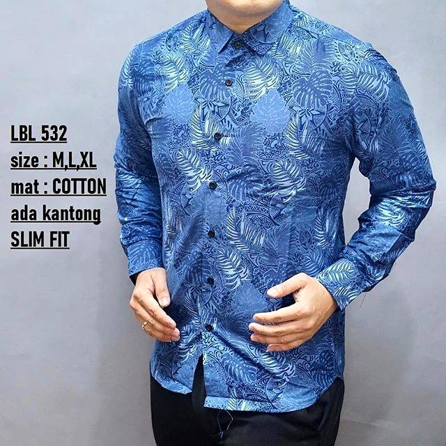 Luigi KEMEJA PRIA SLIM FIT BAJU MURAH BATIK SLIMFIT LBL 532