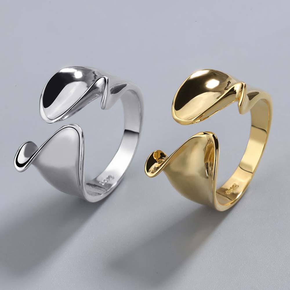 Needway Cincin Jari Liar Gadis Wanita Tidak Teratur Geometris Fashion Perhiasan
