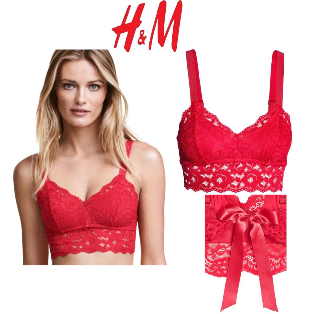 Bralette H&M Red lace