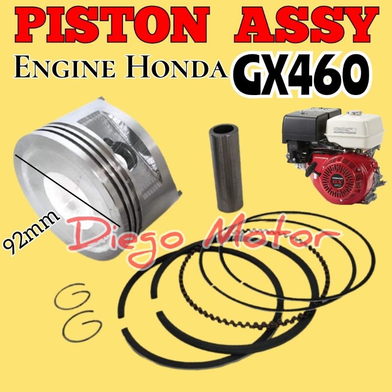 GX460 Piston Seher Komplit Mesin Penggerak Bensin Honda 18HP 20HP 192F Genset 8000watt 10000watt