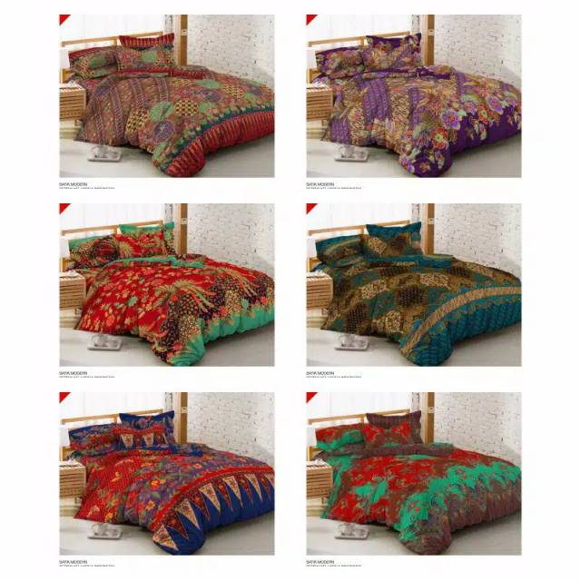 Sprei Carmina King 180x200 Tinggi 20 cm No 1 - Motif Batik Modern Dewasa Pareanom Songgoriti Terbaru