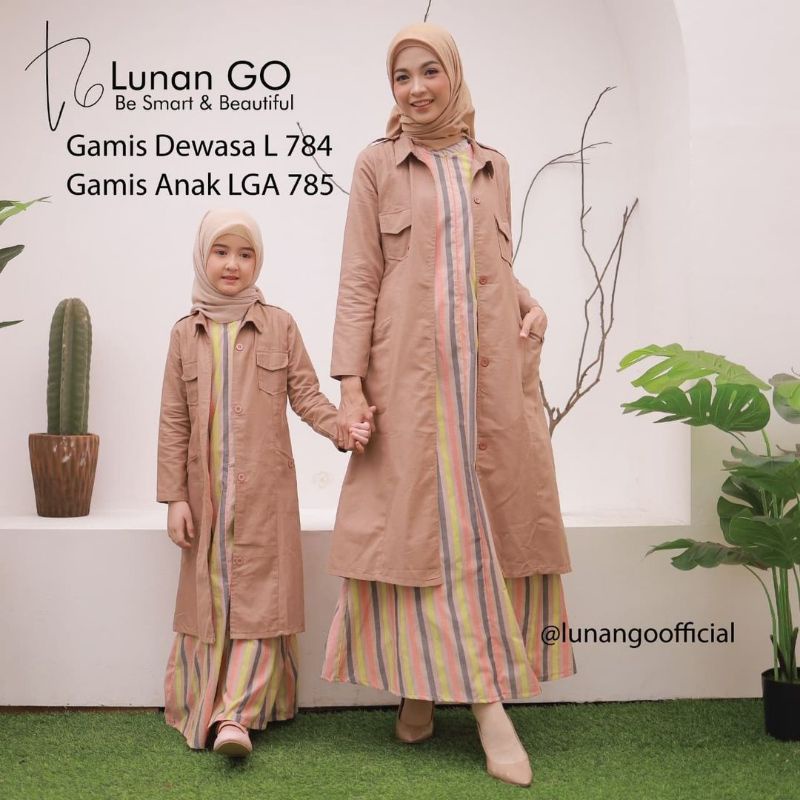 Setelan Couple Lunan Go / Gamis couple Lunango